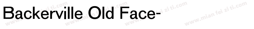 Backerville Old Face字体转换